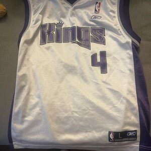 Webber Kings Jersey - White and Purple- Reebok
